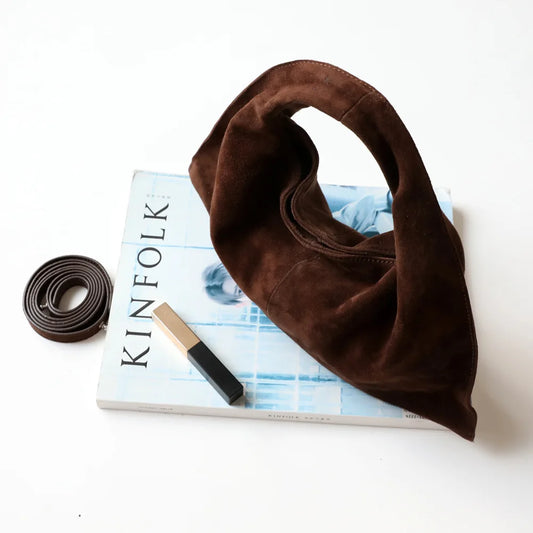 2025 New Style Suede Handbag, Genuine Leather Shoulder/Crossbody Bag